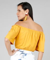 Blusa-Feminina-Cropped-Ombro-a-Ombro-com-Tassel-Amarela-9506565-Amarelo_2