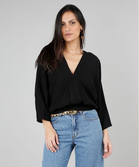 Blusa-Feminina-Decote-Profundo-Manga-Longa-Preta-9430334-Preto_1