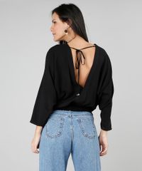 Blusa-Feminina-Decote-Profundo-Manga-Longa-Preta-9430334-Preto_2