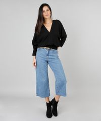 Blusa-Feminina-Decote-Profundo-Manga-Longa-Preta-9430334-Preto_3