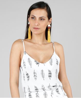 Regata-Feminina-Estampadas-de-Folhas-Etnicas-Branca-9506570-Branco_1