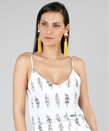 Regata-Feminina-Estampadas-de-Folhas-Etnicas-Branca-9506570-Branco_1