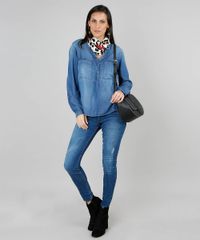 Camisa-Jeans-Feminina-com-Botoes-Metalicos-Manga-Longa-Azul-Medio-9536747-Azul_Medio_3