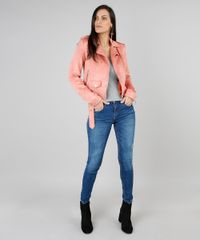 Jaqueta-Feminina-Biker-em-Suede-com-Bolsos-Rose-9414444-Rose_3