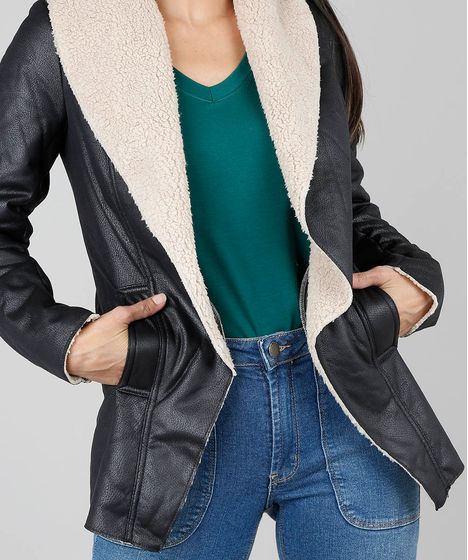 casaco feminino forrado com pelo