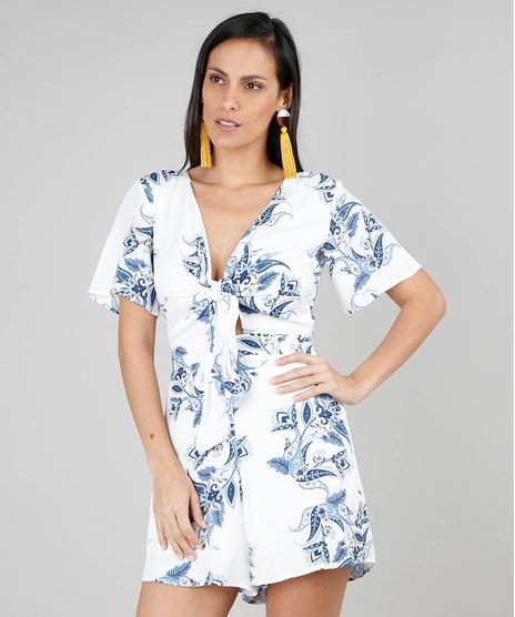 Macaquinho-Feminino-Estampado-Paisley-com-No-Manga-Curta-Branco-9506575-Branco_1