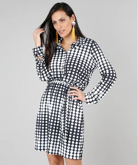 Vestido-Feminino-Estampado-Poa-Manga-Longa-Gola-Esporte-Preto-9509457-Preto_1
