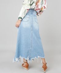 Saia-Jeans-Longa-Feminina-Com-Fenda-Destroyed-Azul-Claro-9546738-Azul_Claro_2