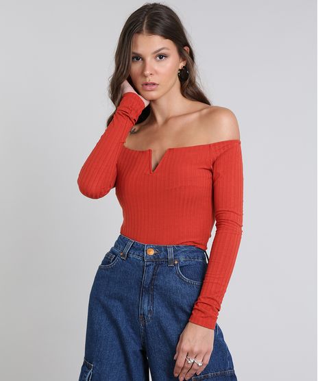 Blusa-Feminina-Canelada-Decote-Reto-Manga-Longa-Cobre-9504482-Cobre_1