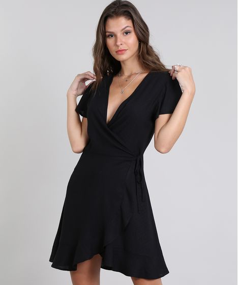 vestido envelope preto