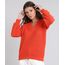 Sueter-Feminino-em-Trico-Decote-V-Laranja-9492615-Laranja_1