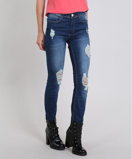Calca-Jeans-Feminina-Skinny-Destroyed--Azul-Escuro-9537862-Azul_Escuro_1