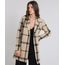 Casaco-Feminino-Xadrez-com-Bolsos-Kaki-9363334-Kaki_1
