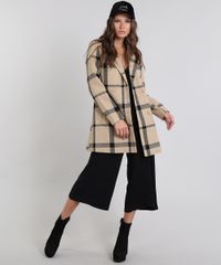 Casaco-Feminino-Xadrez-com-Bolsos-Kaki-9363334-Kaki_3