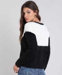 Sueter-Feminino-em-Trico-Felpado-Geometrico-Preto-9358878-Preto_2