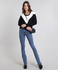 Sueter-Feminino-em-Trico-Felpado-Geometrico-Preto-9358878-Preto_3