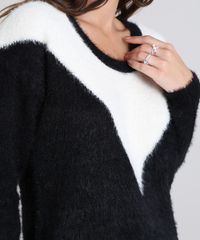 Sueter-Feminino-em-Trico-Felpado-Geometrico-Preto-9358878-Preto_4
