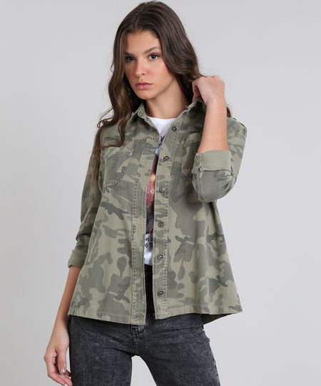 Jaqueta-Feminina-de-Sarja-Estampada-Camuflagem-Verde-Militar-9537694-Verde_Militar_1 Jaqueta-Feminina-de-Sarja-Estampada-Camuflagem-Verde-Militar-9537694-Verde_Militar_1