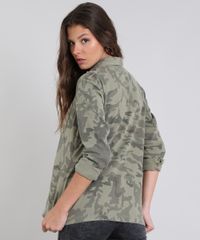 Jaqueta-Feminina-de-Sarja-Estampada-Camuflagem-Verde-Militar-9537694-Verde_Militar_2
