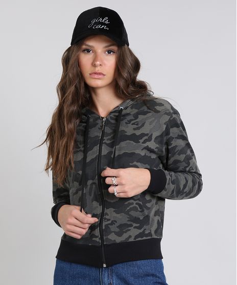 Blusao-Feminino-em-Moletom-Estampado-Camuflagem-com-Capuz-Verde-Militar-9546570-Verde_Militar_1