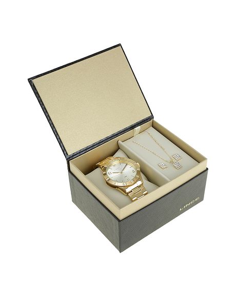 Kit-de-Relogio-Analogico-Lince-Feminino---Colar---Brinco---LRG4367L-K186C2KX-Dourado-8505930-Dourado_1