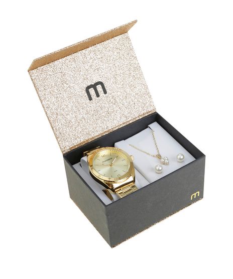 Kit-de-Relogio-Analogico-Mondaine-Feminino---Colar---Brinco---3505LPMGDE1K-Dourado-8523389-Dourado_1