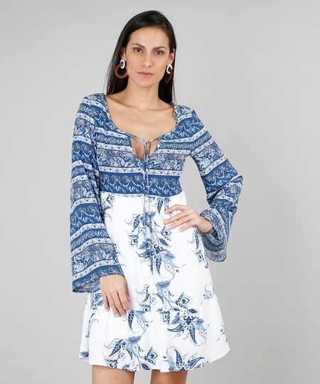 Vestido-Feminino-Estampado-Floral-com-Tassel-Manga-Longa-Sino-Azul-9506577-Azul_1