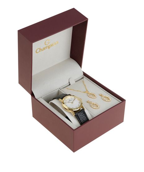 Kit-de-Relogio-Champion-Feminino-Analogico---Colar---Brinco---CH22162W-W-Dourado-8523659-Dourado_1