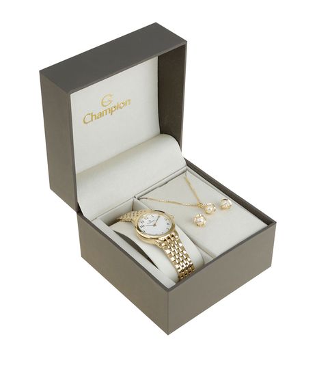 Kit-de-Relogio-Champion-Feminino-Analogico---Colar---Brinco---CH24795H-W-Dourado-8523650-Dourado_1