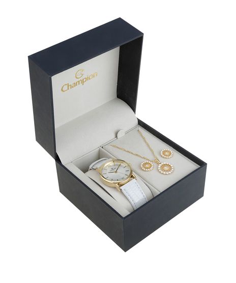 Kit-de-Relogio-Champion-Feminino-Analogico---Colar---Brinco---CH24008B-W-Dourado-8523604-Dourado_1