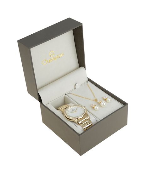 Kit-de-Relogio-Champion-Feminino-Analogico---Colar---Brinco---CH24740H-W-Dourado-8523644-Dourado_1