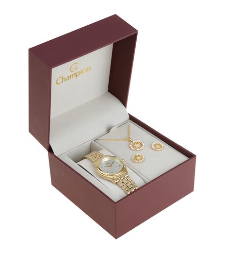 Kit-de-Relogio-Champion-Feminino-Analogico---Colar---Brinco---CH25730H-W-Dourado-8523635-Dourado_1