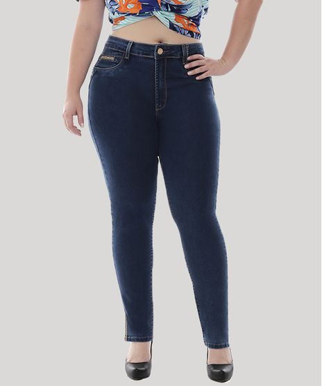 Calca-Jeans-Feminina-Cigarrte-com-Strass-Plus-Size--Azul-Escuro-9582664-Azul_Escuro_1