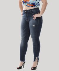 Calca-Jeans-Feminina-Cigarrete-Barra-Desfiada-com-Strass-Plus-Size--Azul-Medio-9582665-Azul_Medio_1