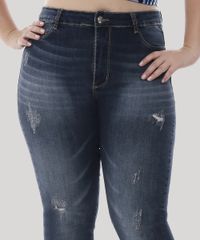 Calca-Jeans-Feminina-Cigarrete-Barra-Desfiada-com-Strass-Plus-Size--Azul-Medio-9582665-Azul_Medio_4