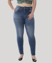 Calca-Jeans-Feminina-Cigarrete-com-Puidos-Plus-Size--Azul-Medio-9582671-Azul_Medio_1
