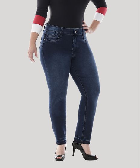 Calca-Jeans-Feminina-Cigarrte-com-Barra-Desfiada-Plus-Size--Azul-Escuro-9582674-Azul_Escuro_1