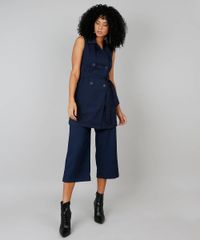 Colete-Feminino-Longo-de-Sarja-Gola-Tailleur-Azul-Marinho-9439220-Azul_Marinho_3