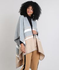 Kimono-Feminino-Listrado-em-Trico-Manga-3-4-Cinza-9398114-Cinza_1