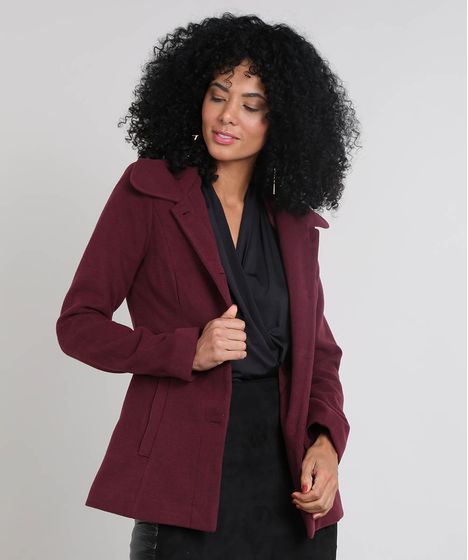casaco vinho feminino