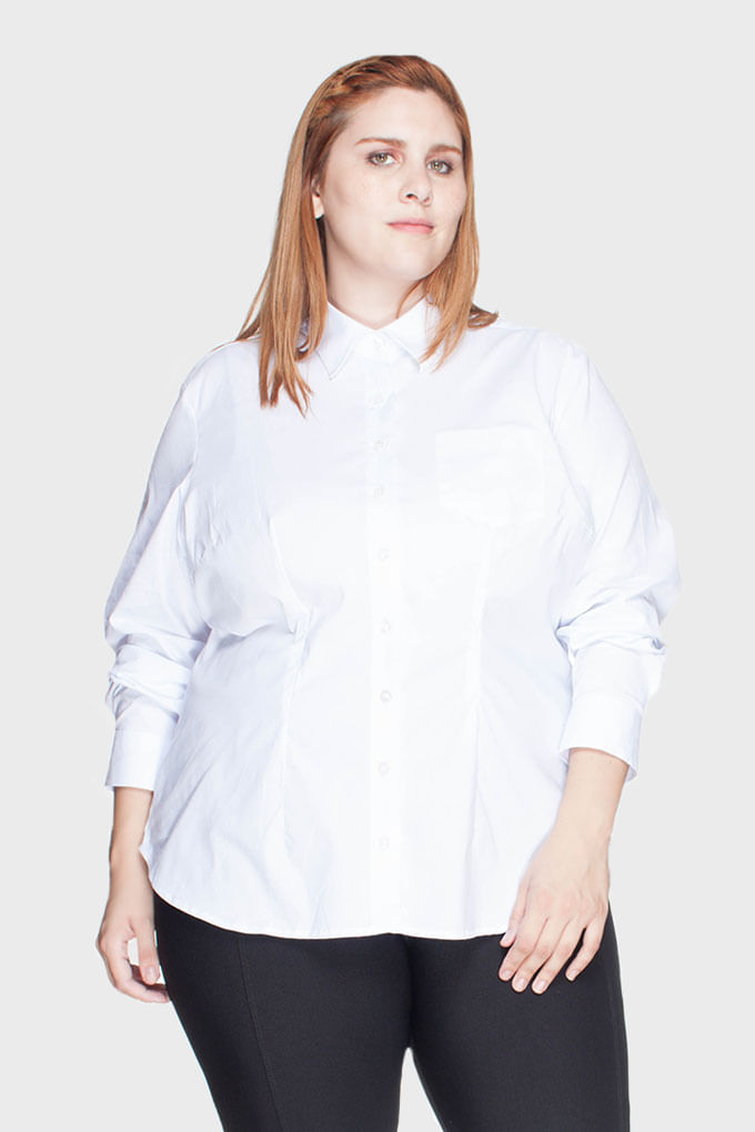 blusa acinturada plus size
