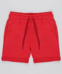 Bermuda-Infantil-com-Bolsos-em-Moletom--Vermelho-9548922-Vermelho_1