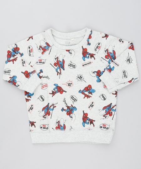 Blusao-Infantil-Homem-Aranha-Raglan-em-Moletom--Cinza-Mescla-Claro-9528489-Cinza_Mescla_Claro_1