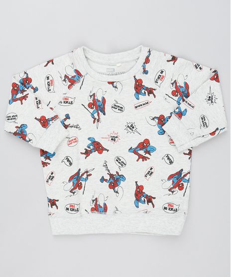 Blusao-Infantil-Homem-Aranha-Raglan-em-Moletom--Cinza-Mescla-Claro-9528489-Cinza_Mescla_Claro_1