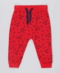 Calca-Infantil-Carrinhos-em-Moletom--Vermelho-9520860-Vermelho_1