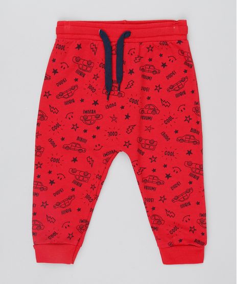 Calca-Infantil-Carrinhos-em-Moletom--Vermelho-9520860-Vermelho_1