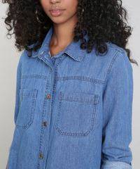 Jaqueta-Jeans-Feminina-com-Bolsos-Azul-Medio-9537695-Azul_Medio_4