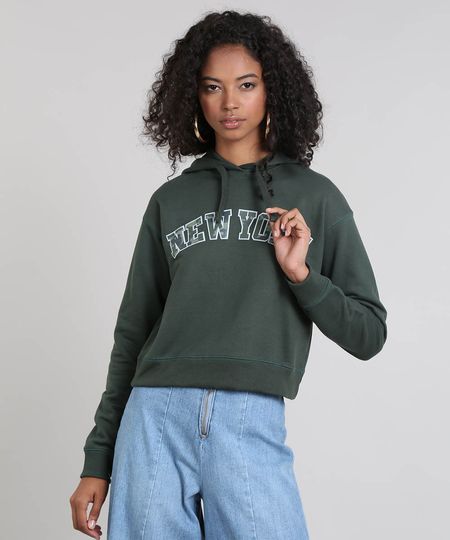 Blusao-Feminino-em-Moletom--New-York--com-Capuz-Verde-Escuro-9462583-Verde_Escuro_1 Blusao-Feminino-em-Moletom--New-York--com-Capuz-Verde-Escuro-9462583-Verde_Escuro_1
