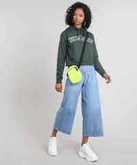 Blusao-Feminino-em-Moletom--New-York--com-Capuz-Verde-Escuro-9462583-Verde_Escuro_3