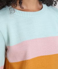 Sueter-Feminino-em-Trico-Listrado-Decote-Redondo-Verde-Agua-9487948-Verde_Agua_4